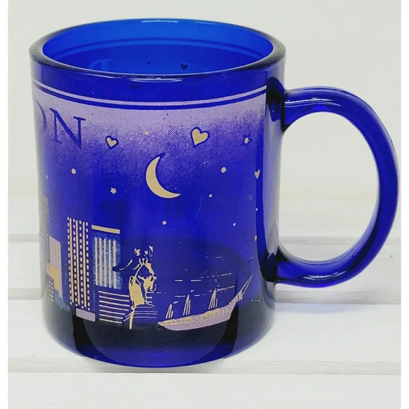 Cobalt Clear Glass Boston Mug - Picture 3 of 8